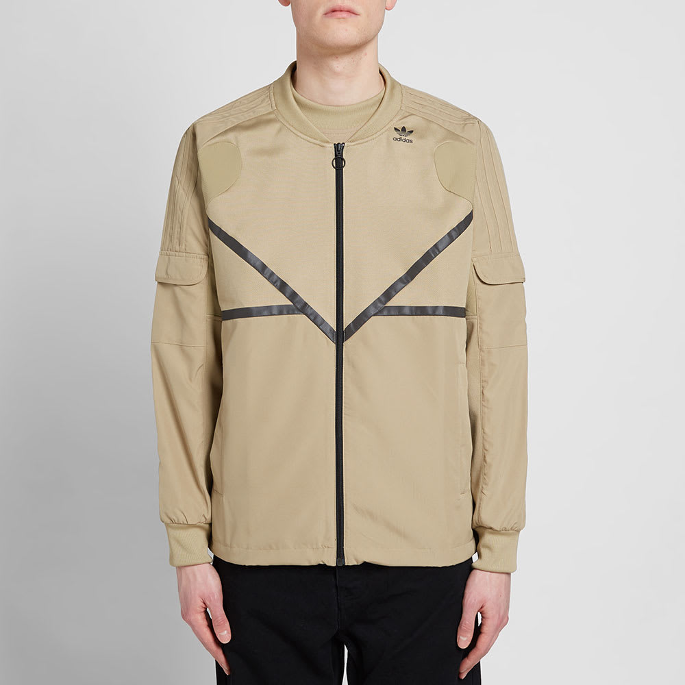 khaki adidas track top