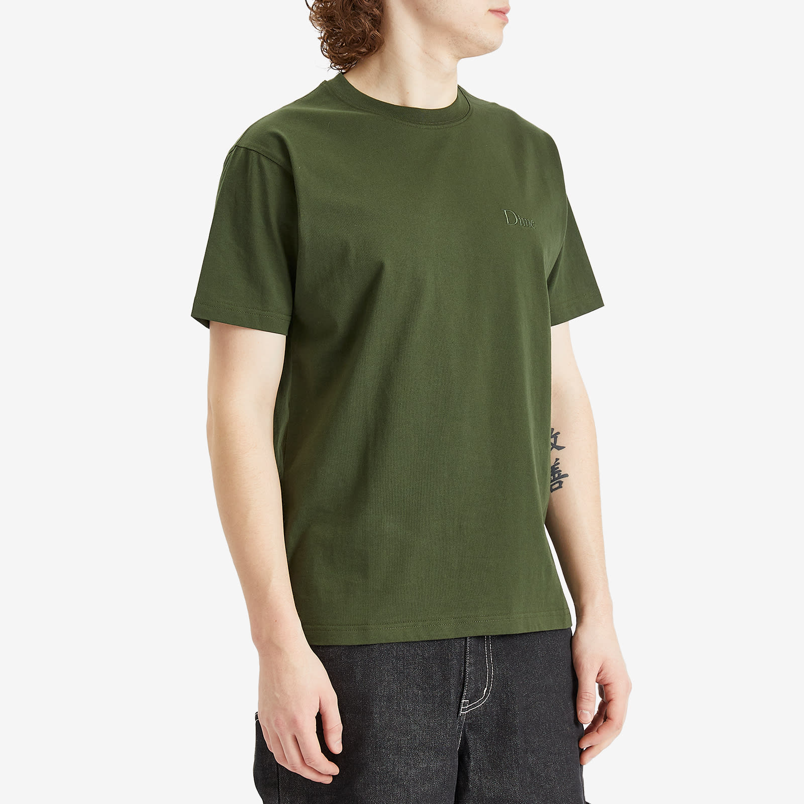 Dime Men's Classic Small Logo T-Shirt Forest Green - Curated