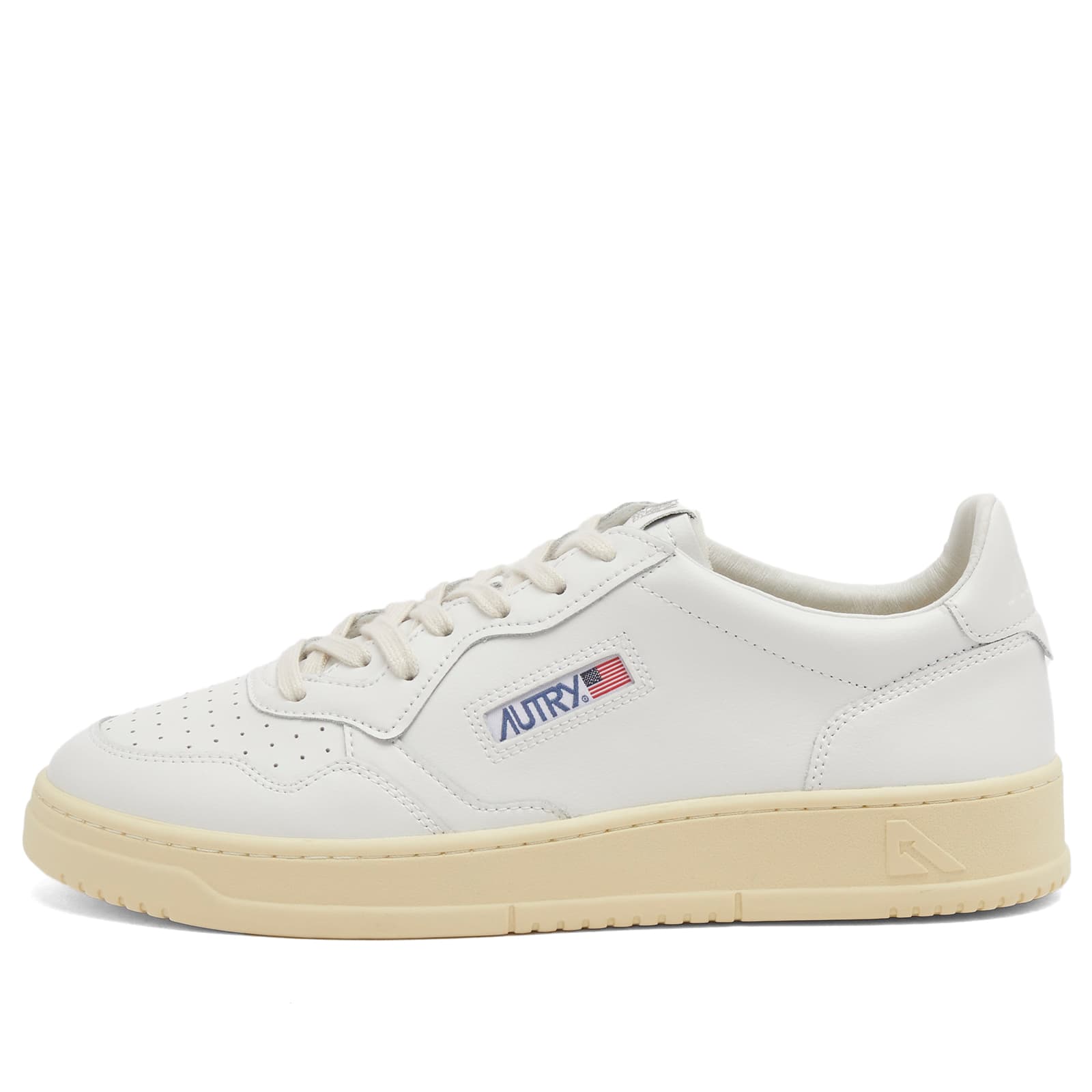 Autry Men's Leat Wht/Wht 01 Low Leather Sneaker