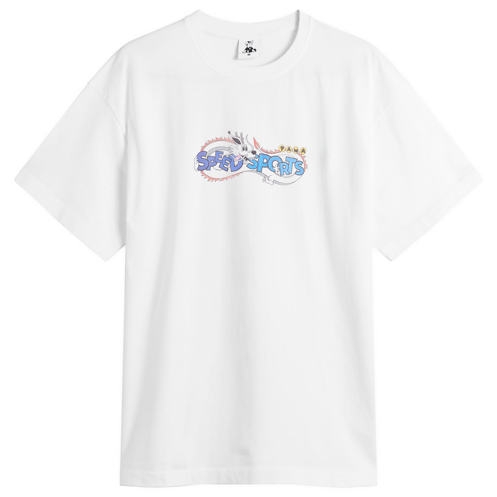 Pawa Speed Sports — Pawa Speed Sports Men's Dragon Doggo T-Shirt in White, Size Small