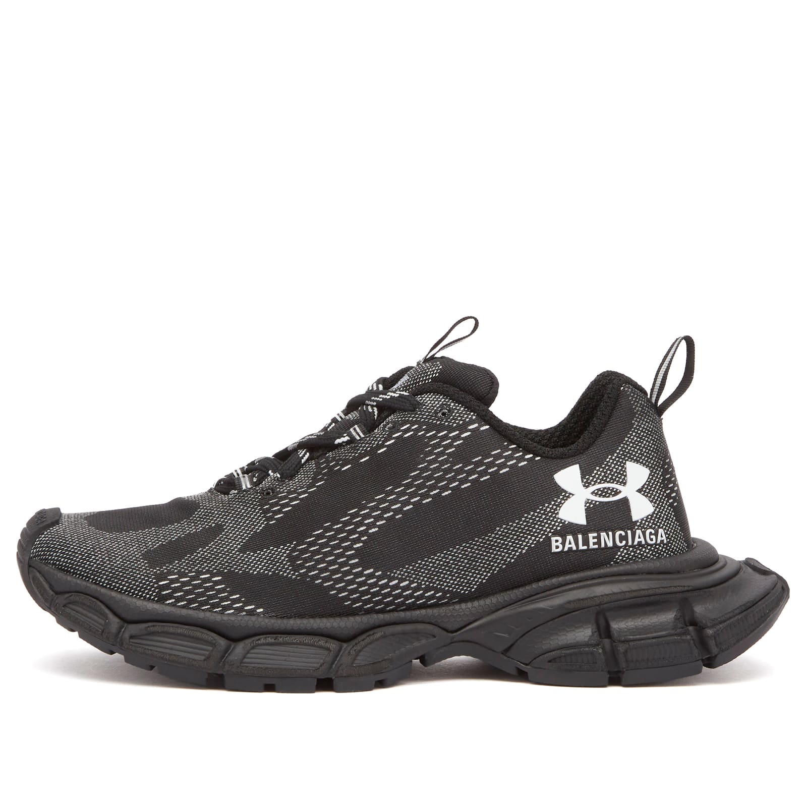 Balenciaga 3XL Knitted Under Armour Sneaker Black & White | END. (GB)
