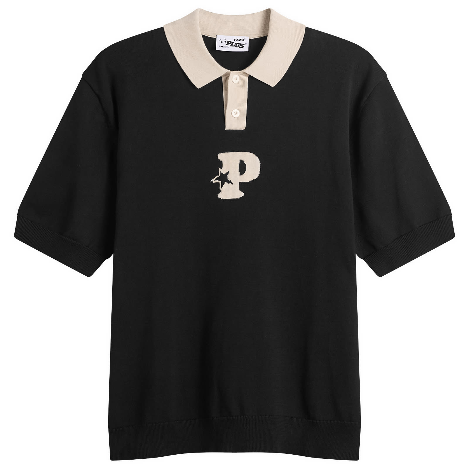 Pawa Speed Sports — Pawa Speed Sports Men's P-Knit Polo in Black/White, Size Small