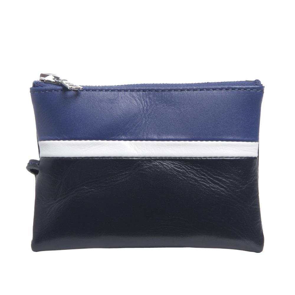 SOPHNET. Small Leather Wallet Navy | END.