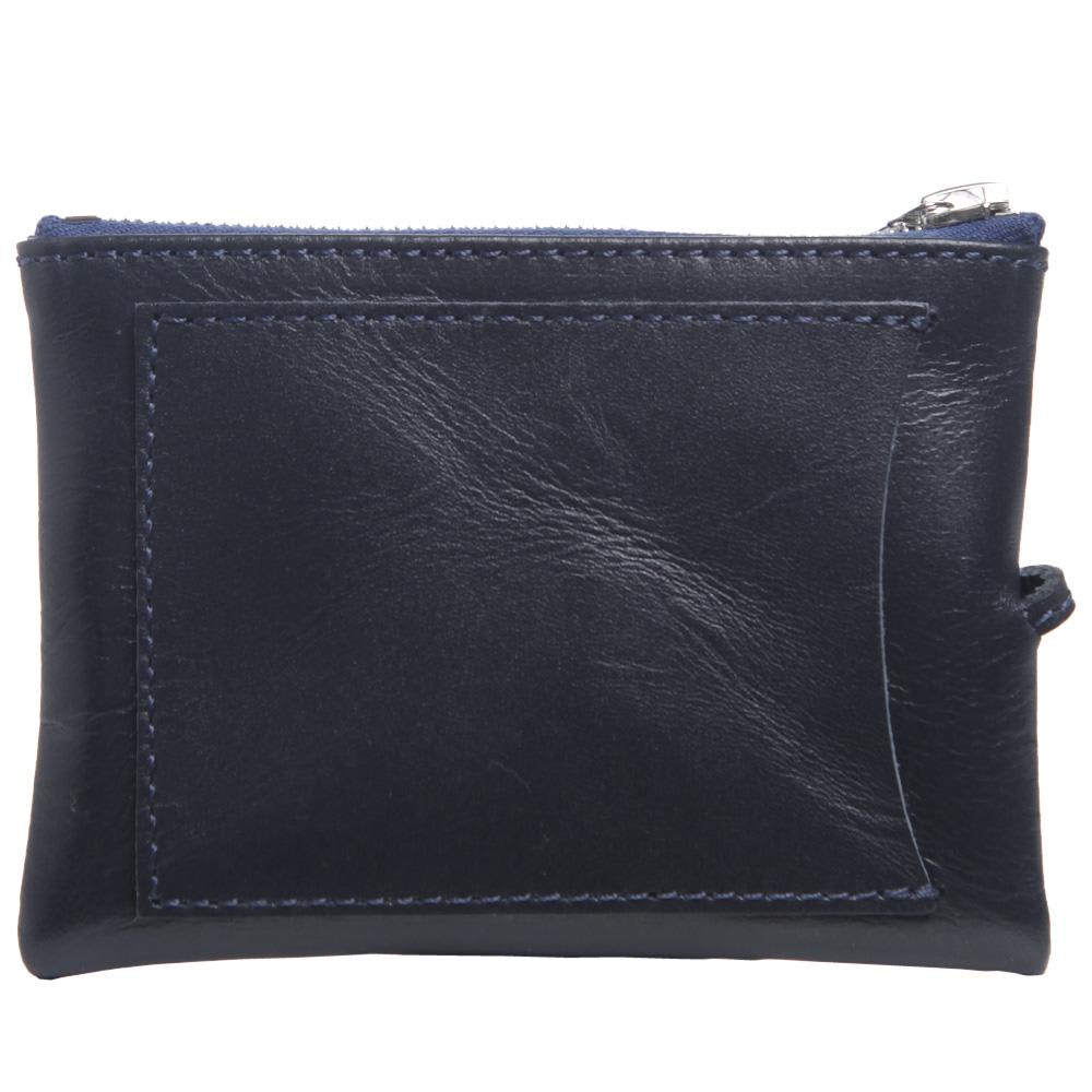 SOPHNET. Small Leather Wallet Navy | END.