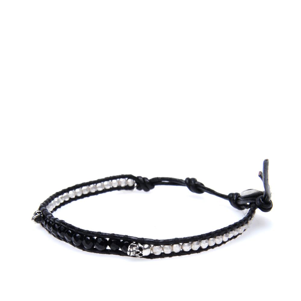 SOPHNET. x Chan Luu Skull Bracelet Black Silver END