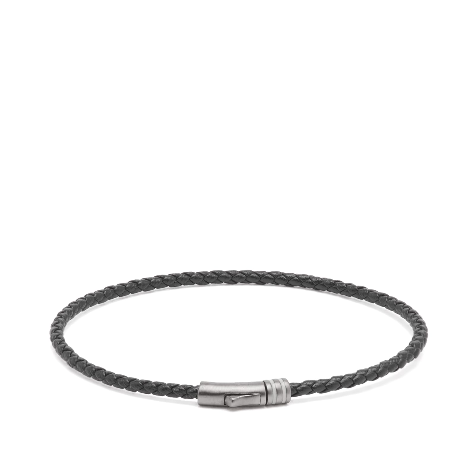 Miansai Men’s Juno Leather Bracelet Solid Black