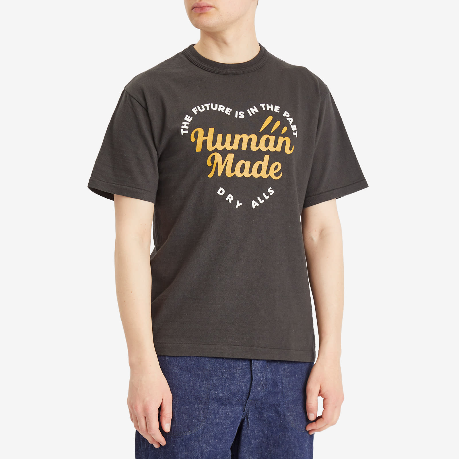 完売必須【HUMAN MADE】Word Heart Graphic T-Shirt Human Made Men's Word Heart Graphic T-Shirt Black - Curated