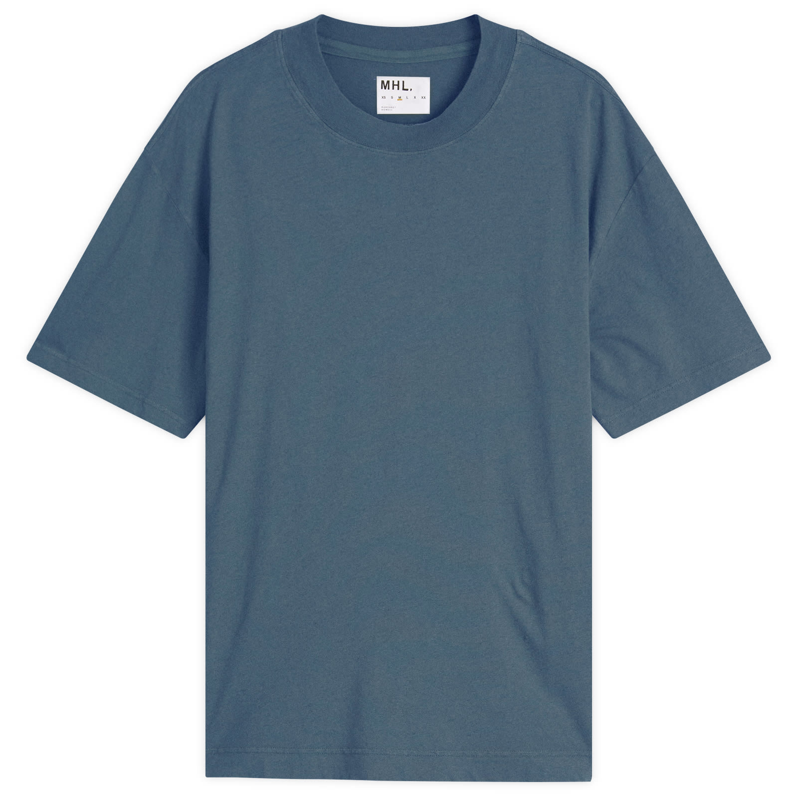 Margaret Howell｜ (MHL SIMPLE T-SHIRT - NAVY (MHSP0527Y0 Navy cotton linen simple t shirt | MHL. by Margaret Howell