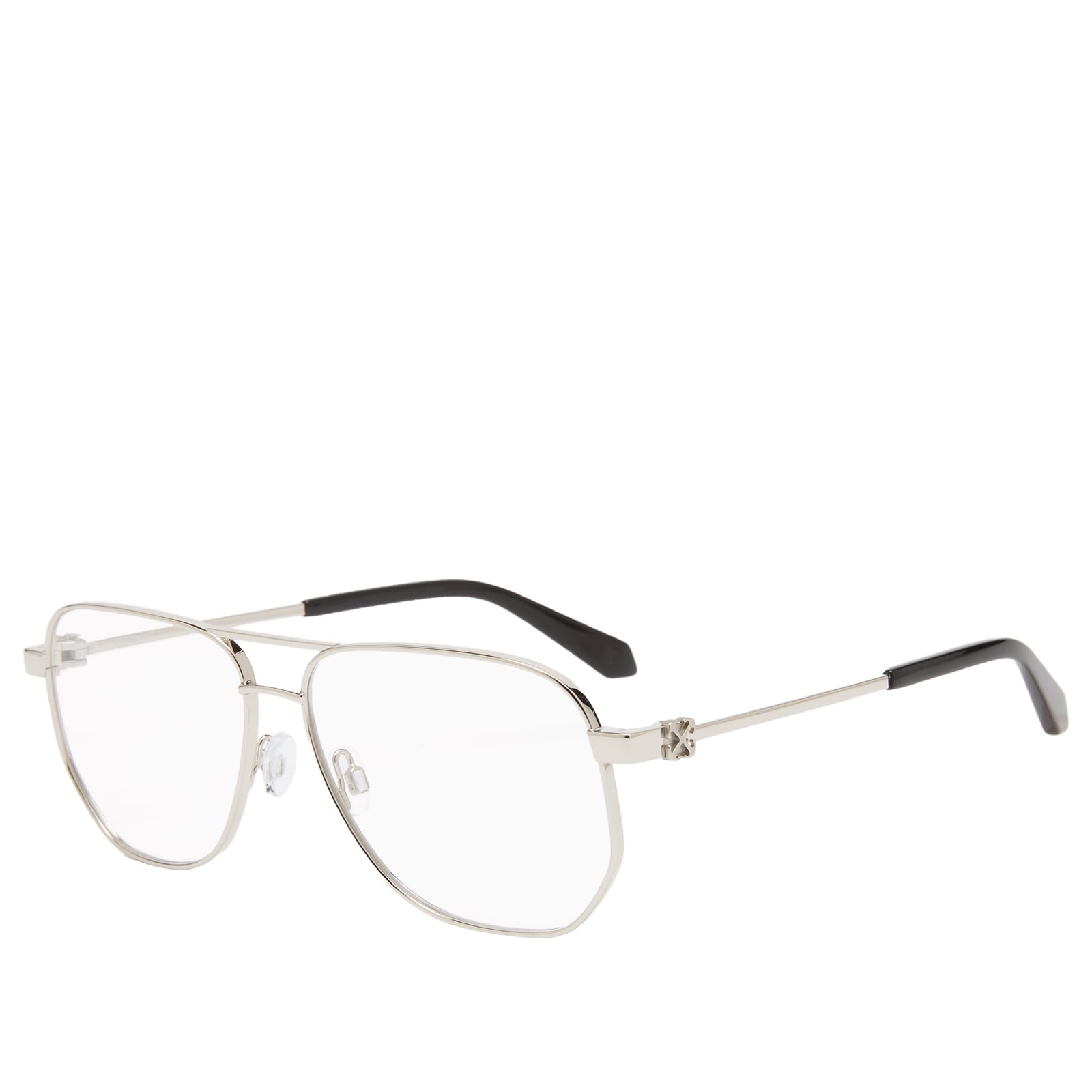 【送料&関税込】Off-White Eyewear Style 8a Glasses - Unisex Off-White 8A Optical Glasses Silver | END. (US)