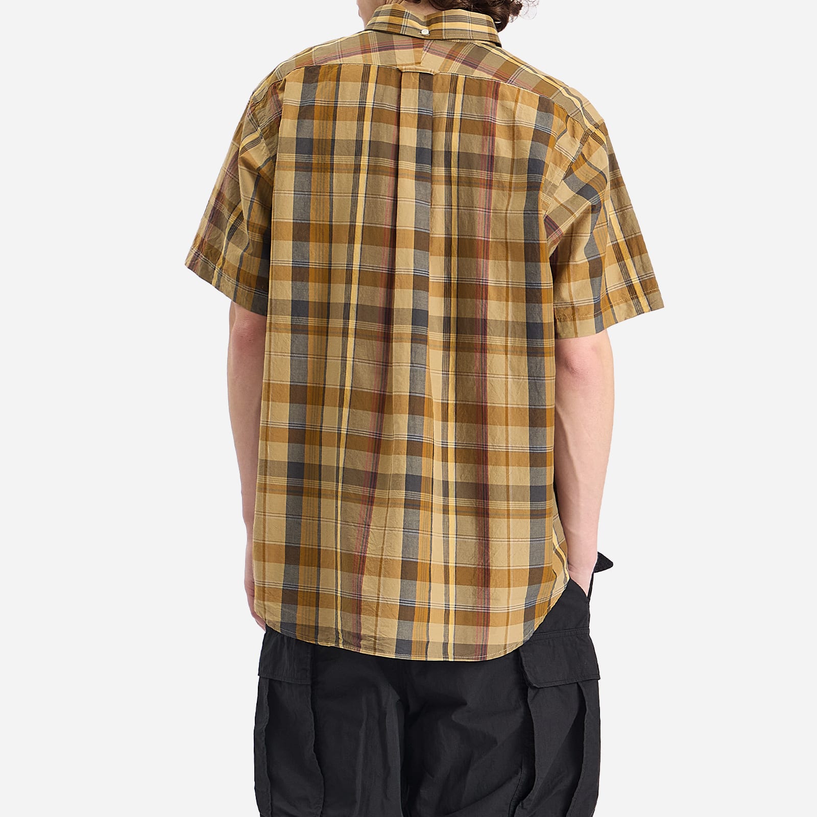 Engineered Garments Men's Popover BD Shirt Olive Madras