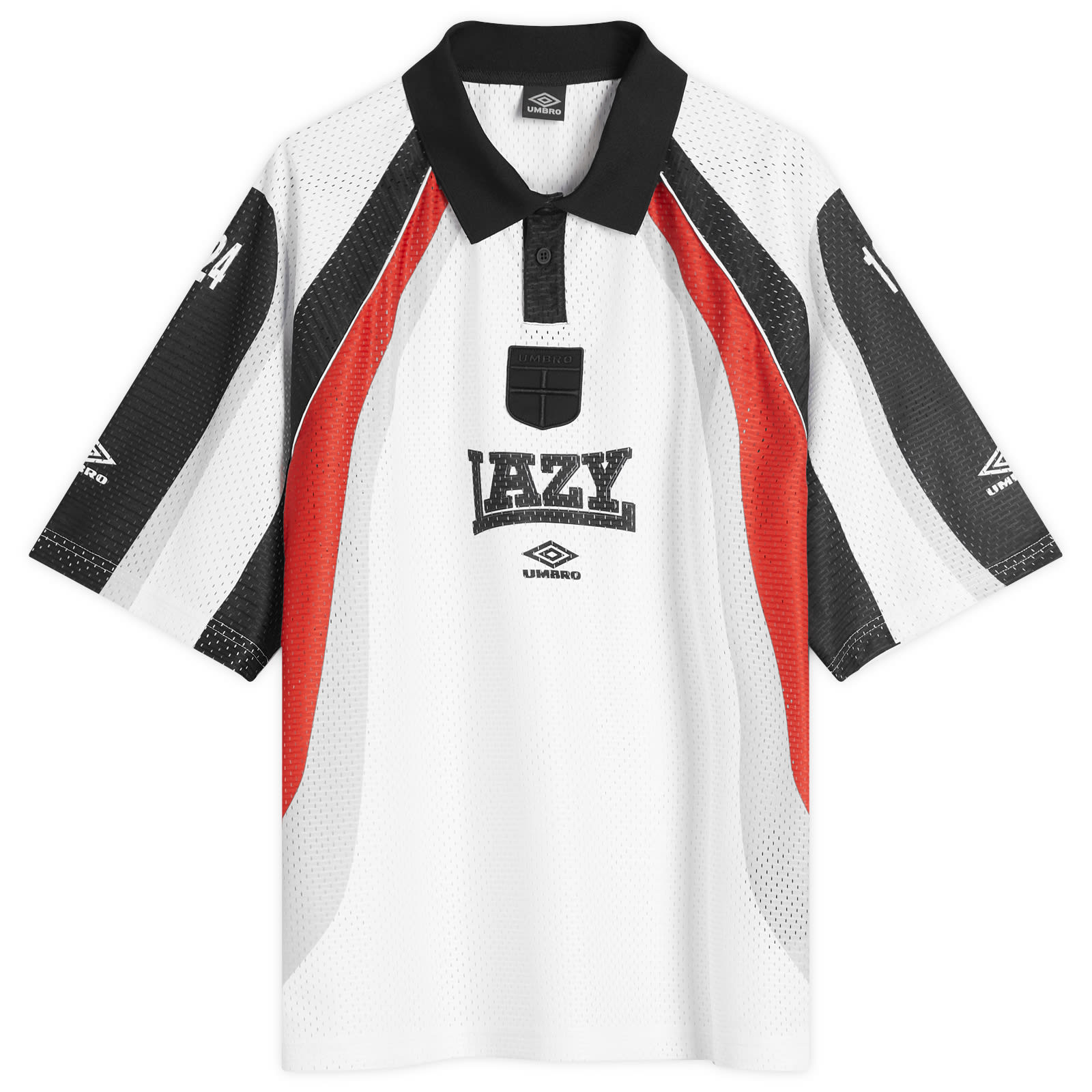 Tシャツ・カットソー UMBRO UMBRO X SLAM JAM 9798 Lazy Polo Shirt WhiteUQ111CTS39 Umbro by Slam Jam 97/98 Lazy Football Jersey White | END. (US)