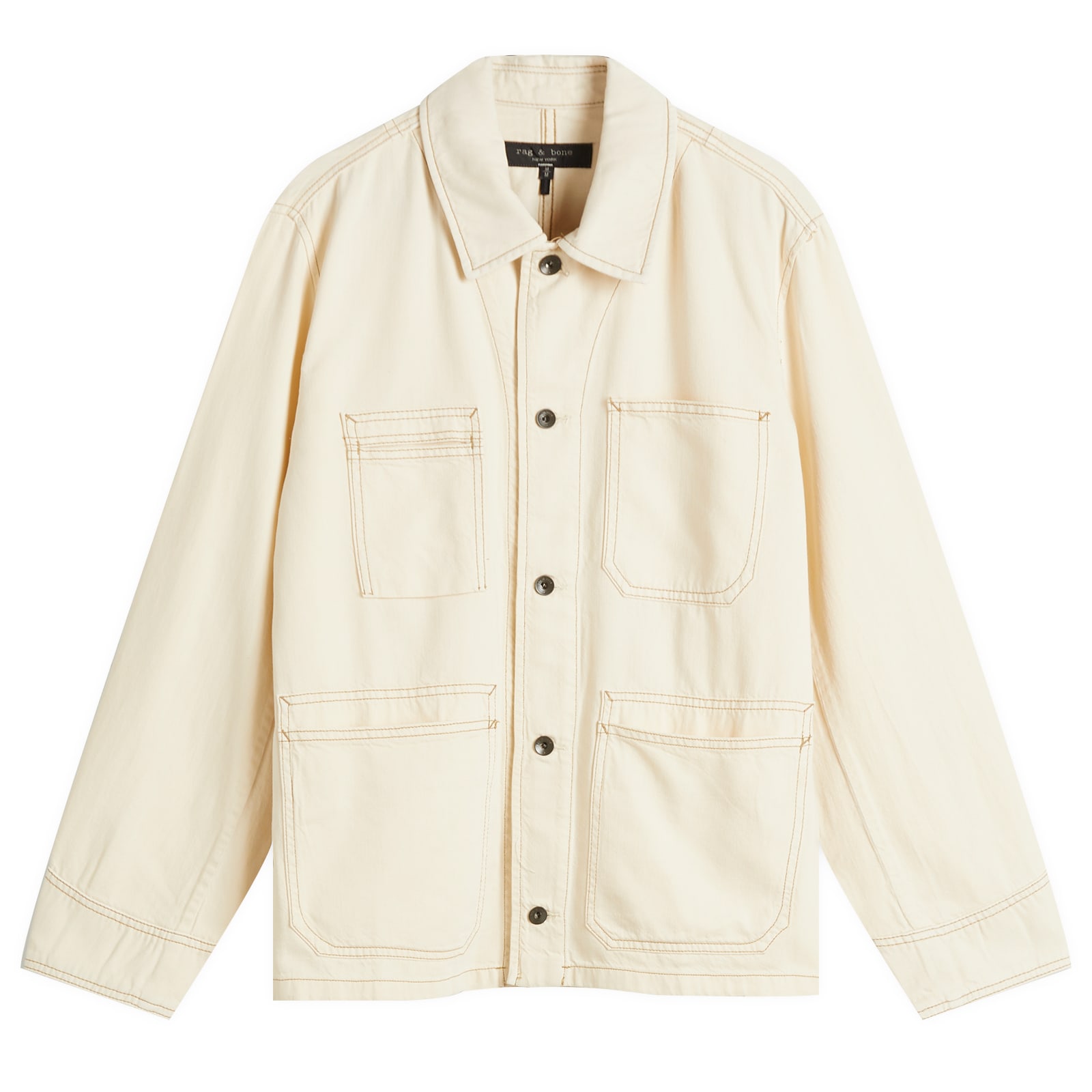Rag Bone Men's Graham Denim Chore Jacket Ecru Curated Menswear