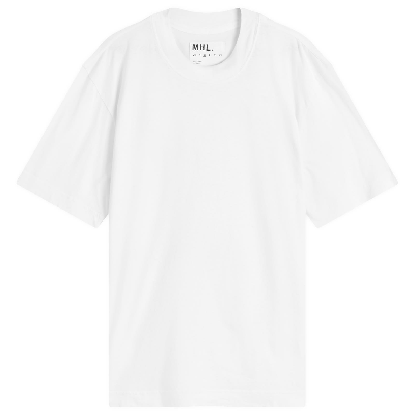 Margaret Howell｜ (MHL SIMPLE T-SHIRT - WHITE (MHSP0527Y White cotton linen simple t shirt | MHL. by Margaret Howell