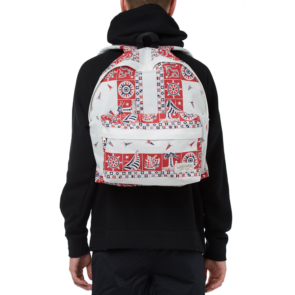 Neighborhood Packer Bandana Backpack White END.
