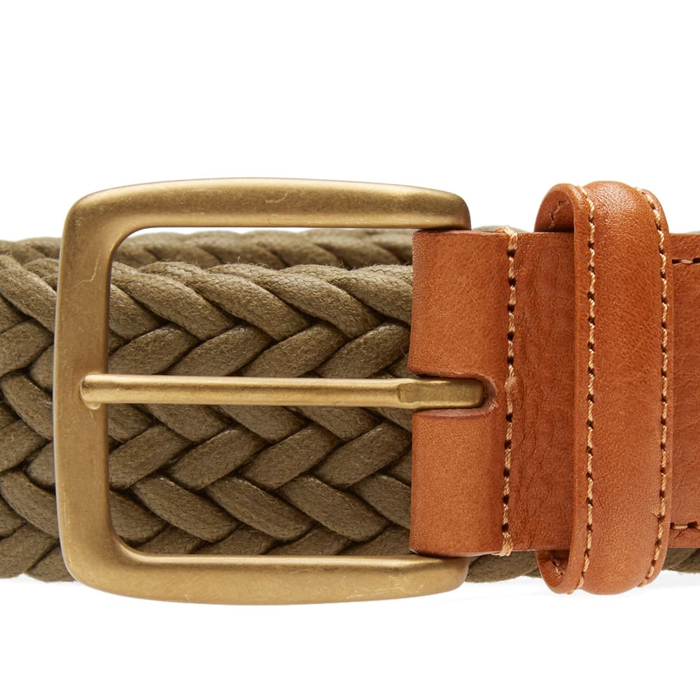 Anderson's Waxed Canvas Woven Belt Olive | END. (ES)