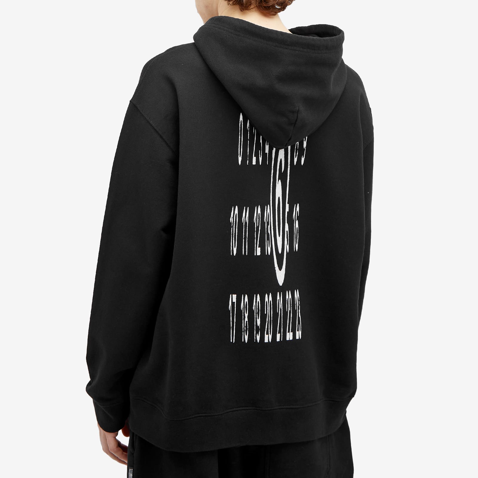 ⭐︎mmi⭐︎ Maison Margiela MM6 MM6 Maison Margiela Men's Stretched Number Logo Hoodie Black