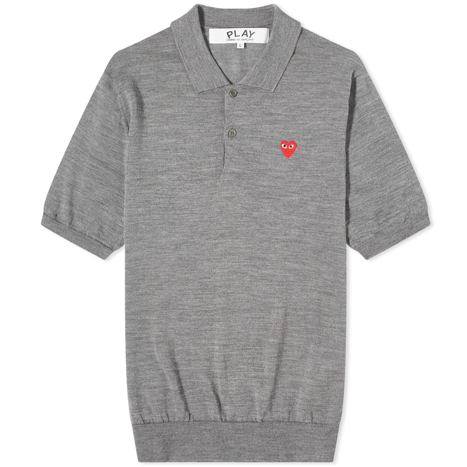 トップス 00s COMME des GARCONS PLUS knit polo Comme Des Garçons Shirt Knitted Polo Shirt | Blue | FARFETCH