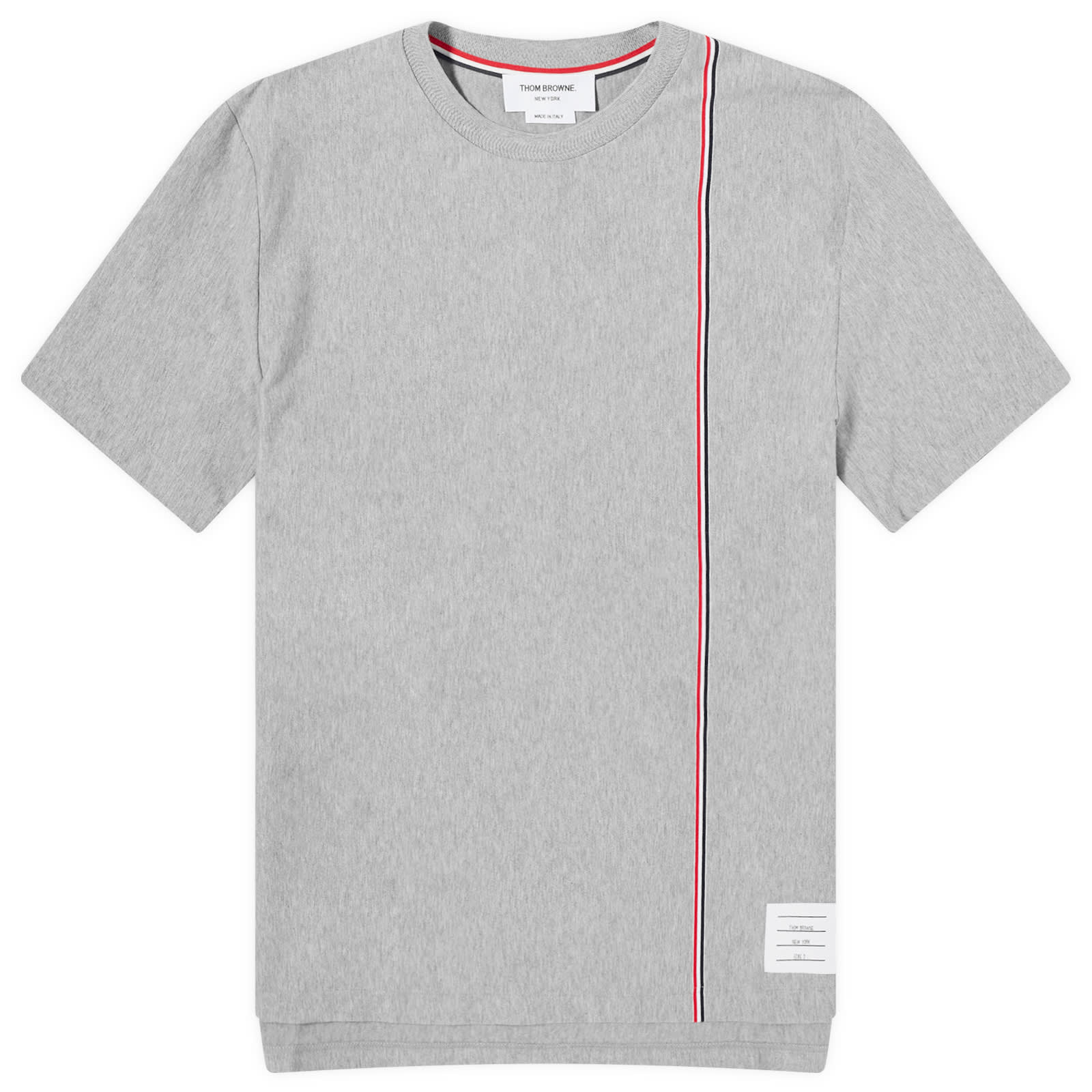 Tシャツ・カットソー THOM BROWNE Men T Shirts MJS252A J0138100 White RWB STRIPE JERSEY TEE | Thom Browne