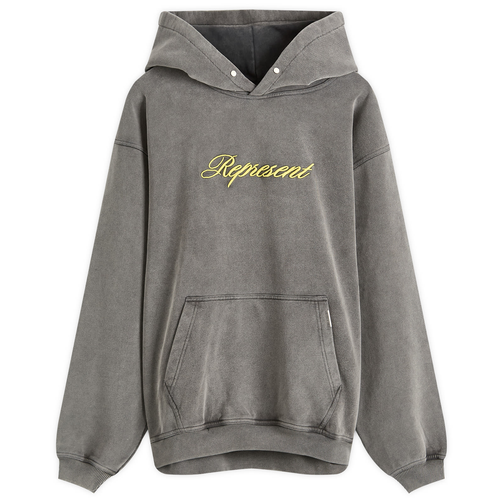 Represent Men’s Script Logo Hoodie Vintage Grey