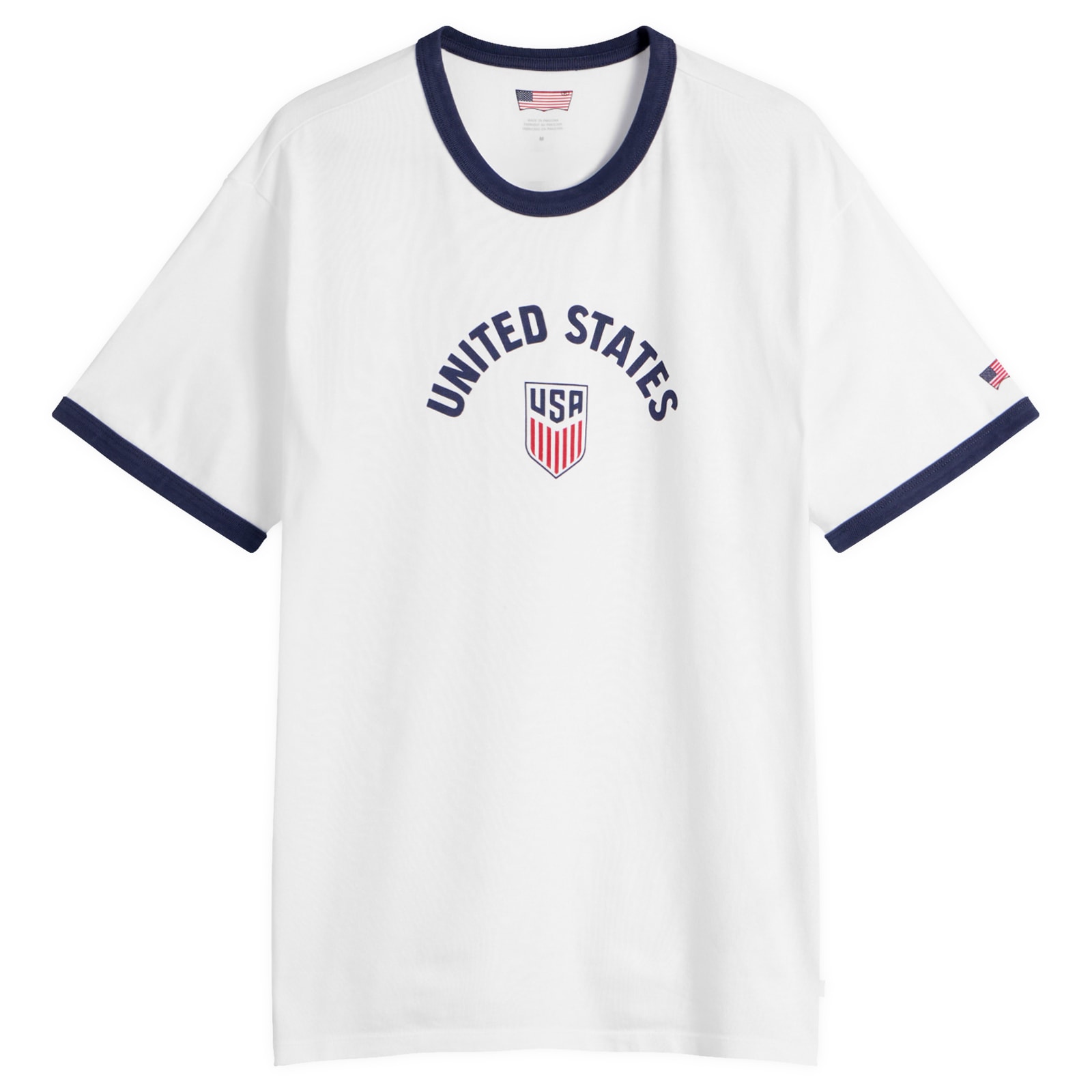 Levi’s Men’s USA Retro Ringer T-Shirt White