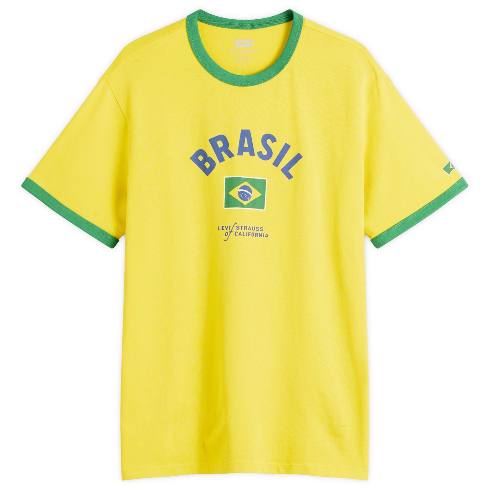 Levi’s Men’s Brasil Retro Ringer T-Shirt Yellow