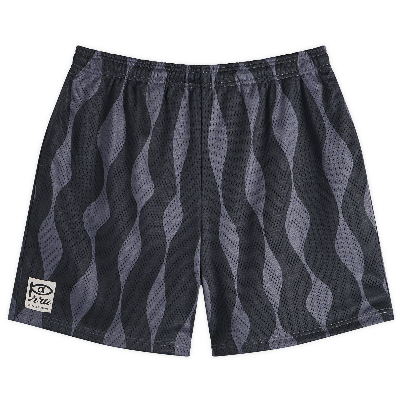 By Parra — By Parra Men's Waved Mesh Shorts in Black, Size X-Large