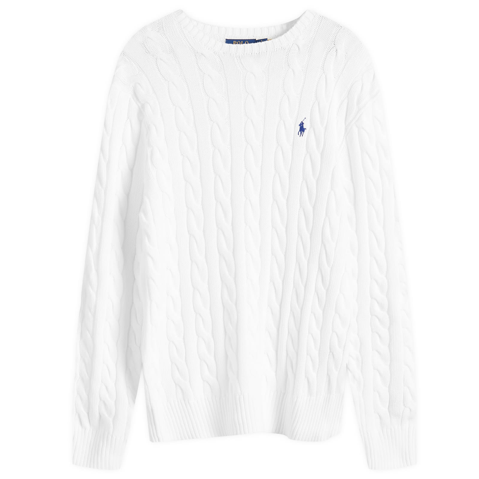 Polo Ralph Lauren White Cable Knit Sweater (M)