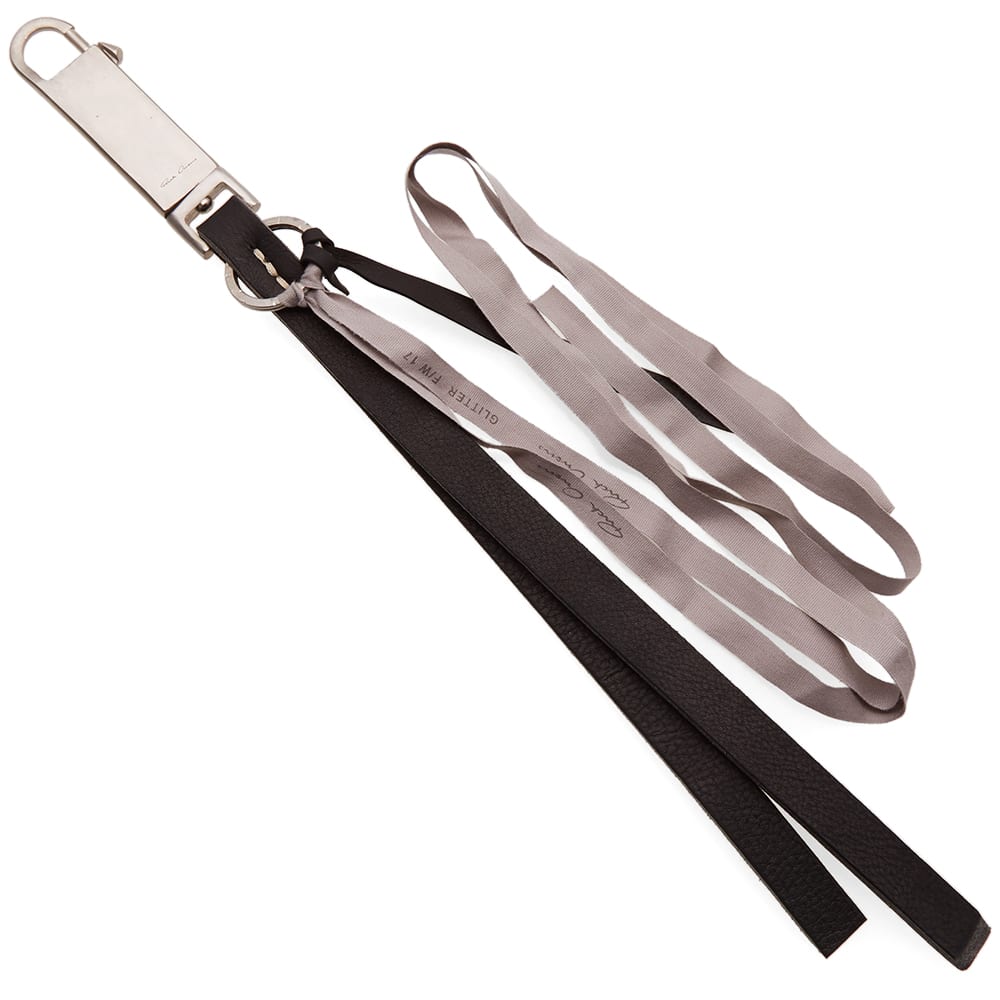 【関税込み】Rick Owens ブラック Rick's キーチェーン Rick Owens Leather Key Chain Black | END. (AR)