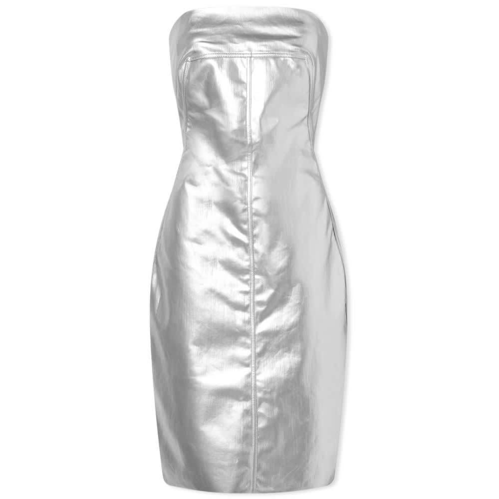 silver rick owens dress Rick Owens Metallic Prong Dress