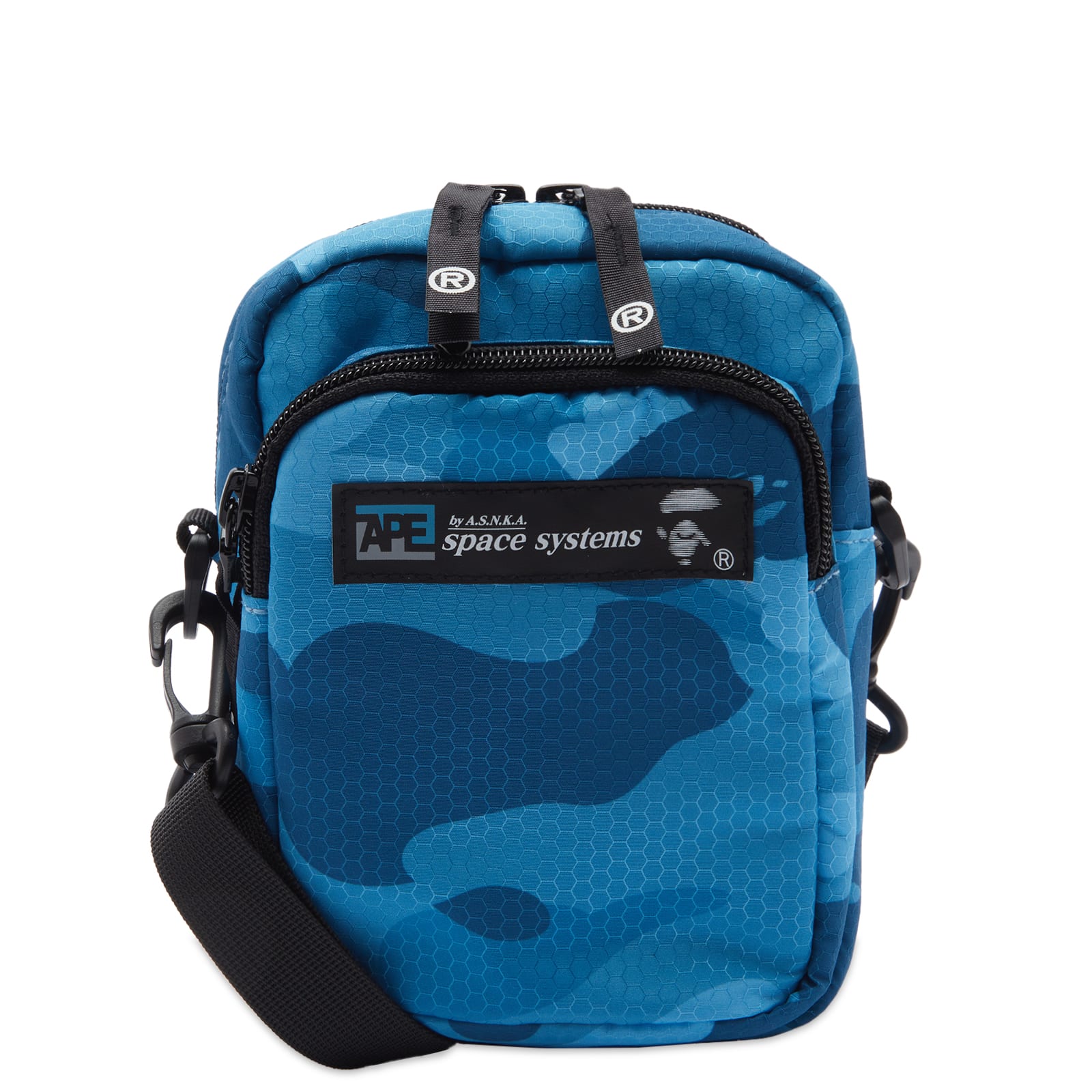 A Bathing Ape Camo Mini Shoulder Bag Blue END. (GB)