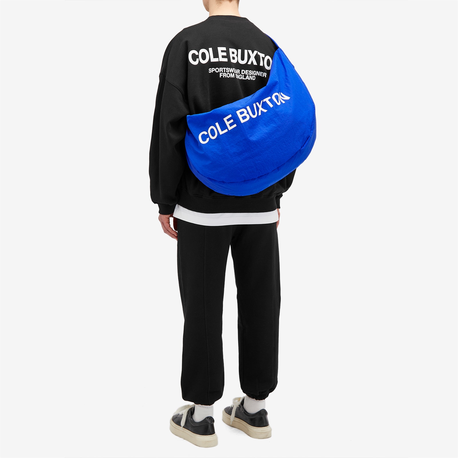 Cole Buxton Men's Nylon Oversized Sling Bag Cobalt Blue