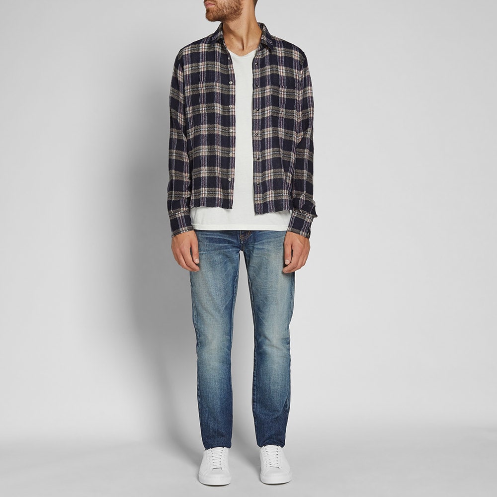 saint laurent checked shirt