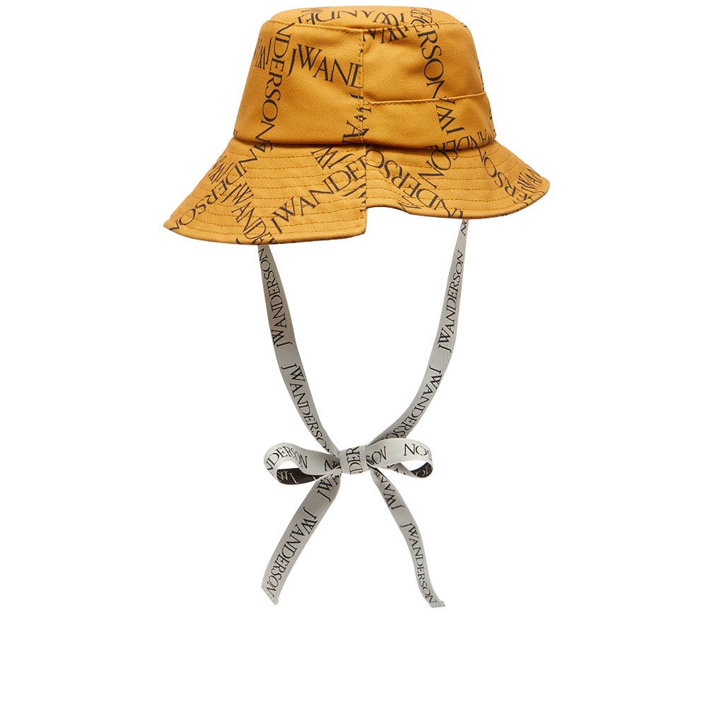 JW Anderson Asymmetric Bucket Hat Mustard & Petrol | END. (US)