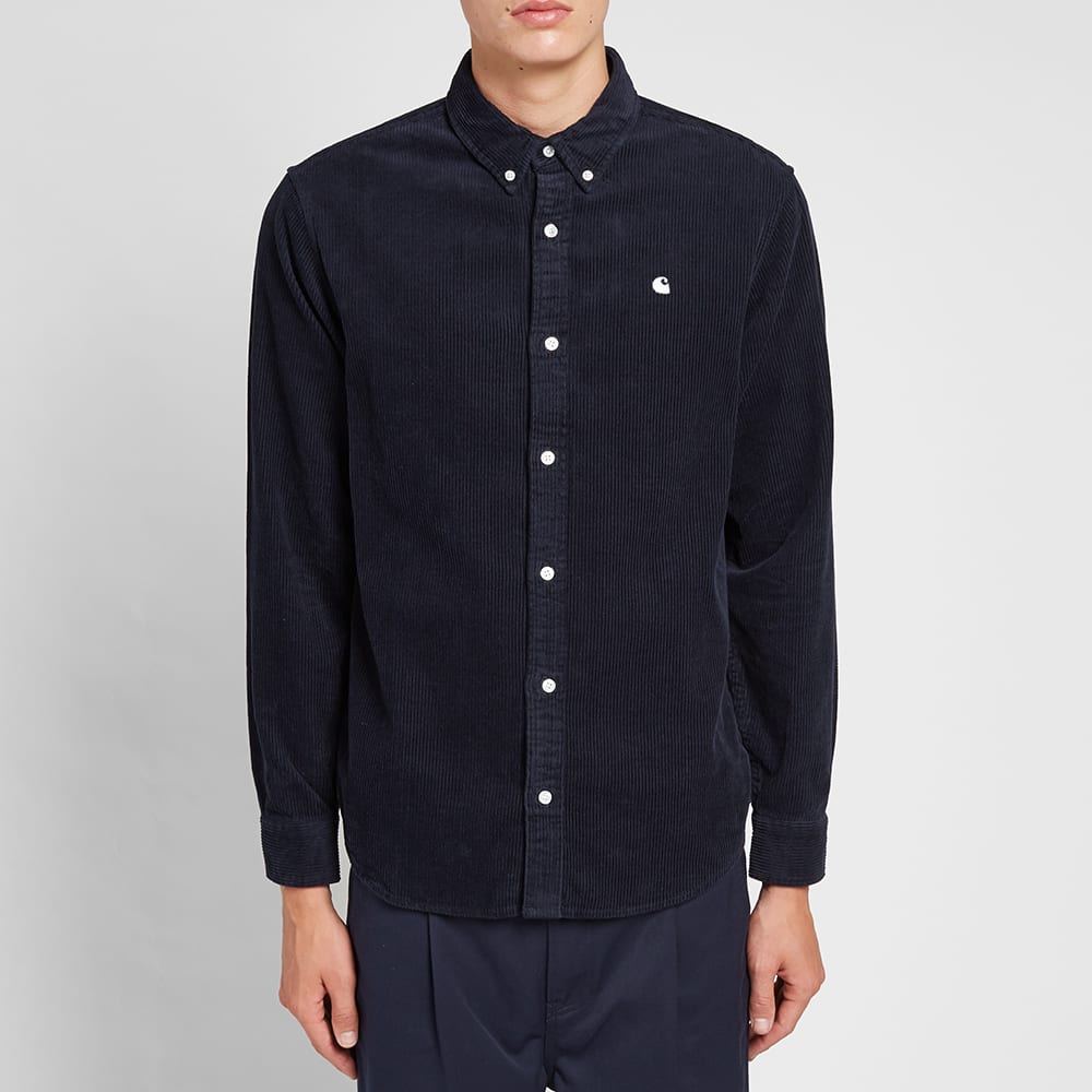 Carhartt madison cord shirt navy clearance