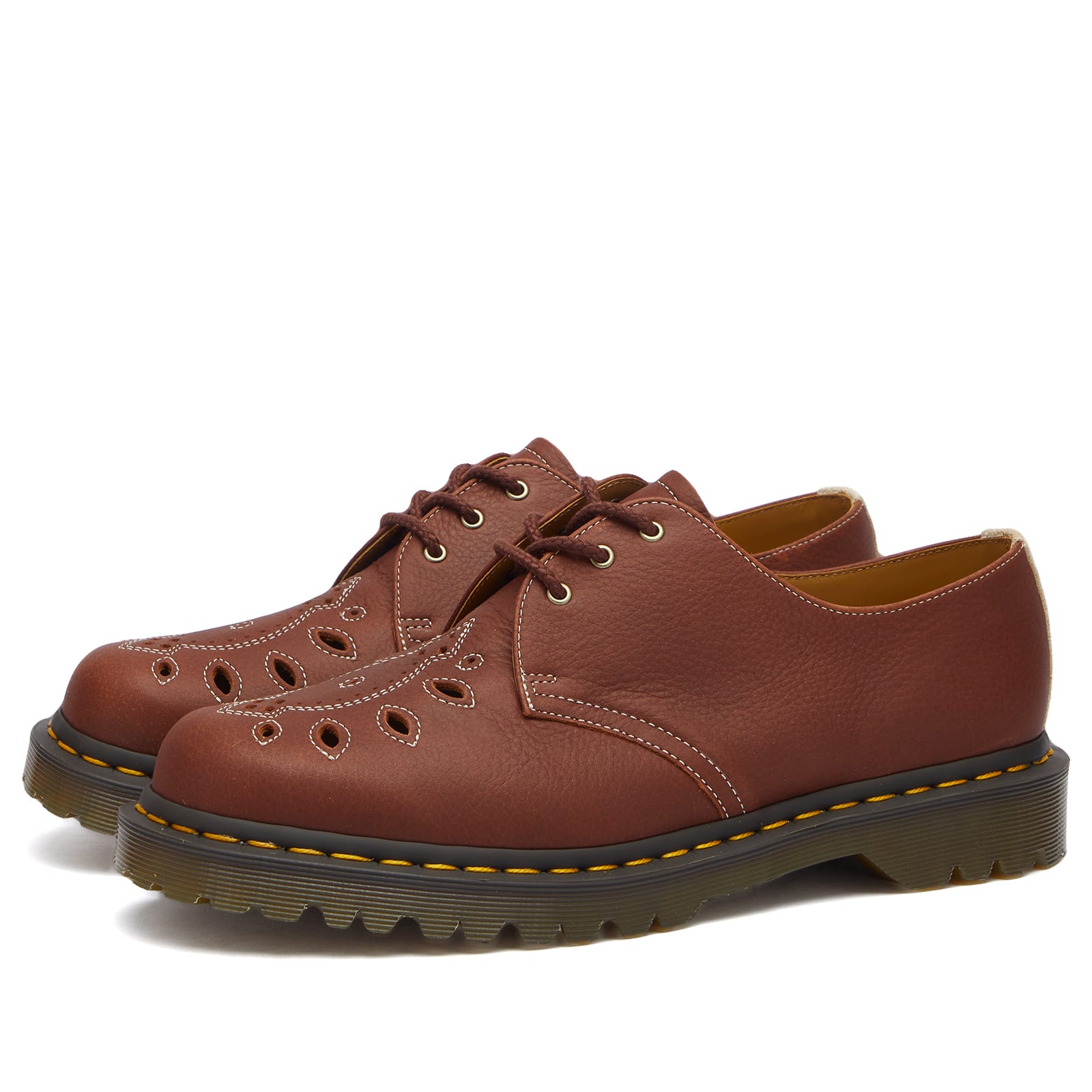 Dr. Martens 1461 Tumble Leather Cut-Out Shoe Mid Tan | 31855854
