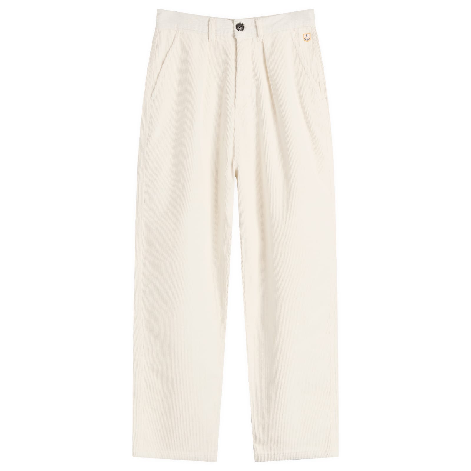 Armor-Lux Men’s Pleated Corduroy Pants Milk