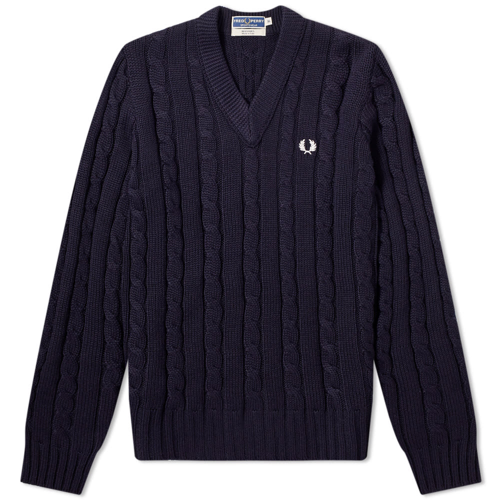 Fred perry cable knit jumper on sale