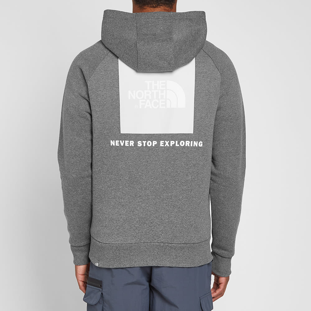 the north face raglan red box hoody