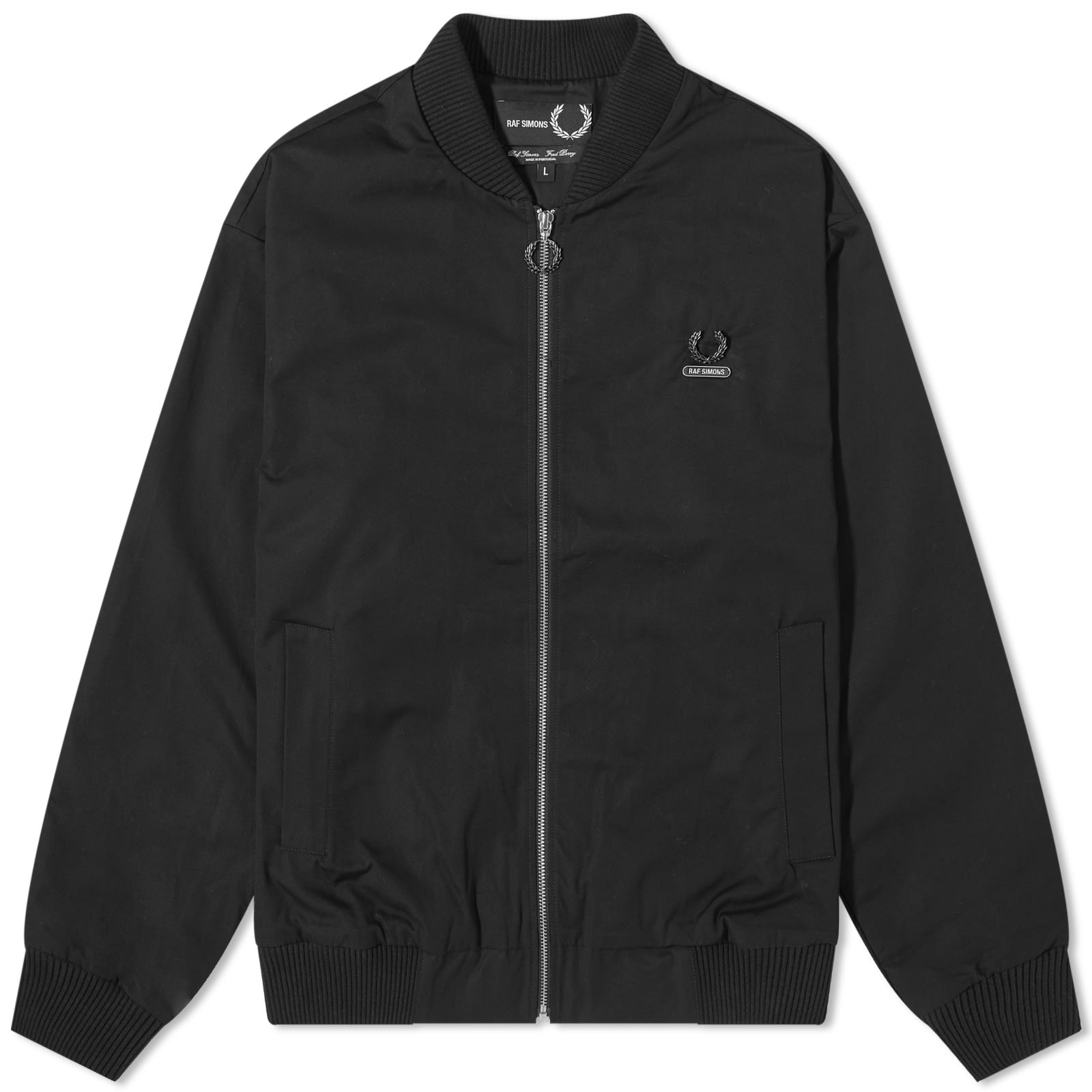 Fred Perry Men's x Raf Simons Printed Bomber Jacket Black | SJ6521