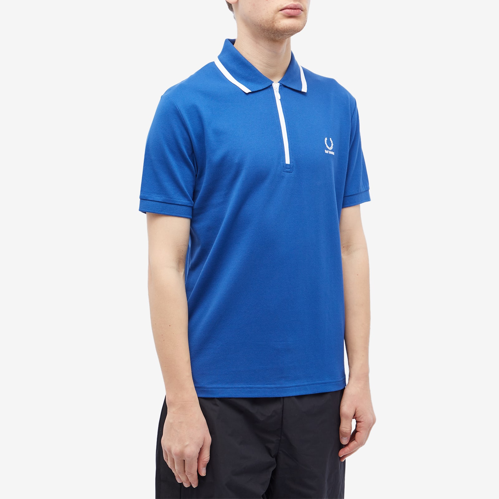 Fred Perry Men's x Raf Simons Half Zip Polo Royal | SM6501-139