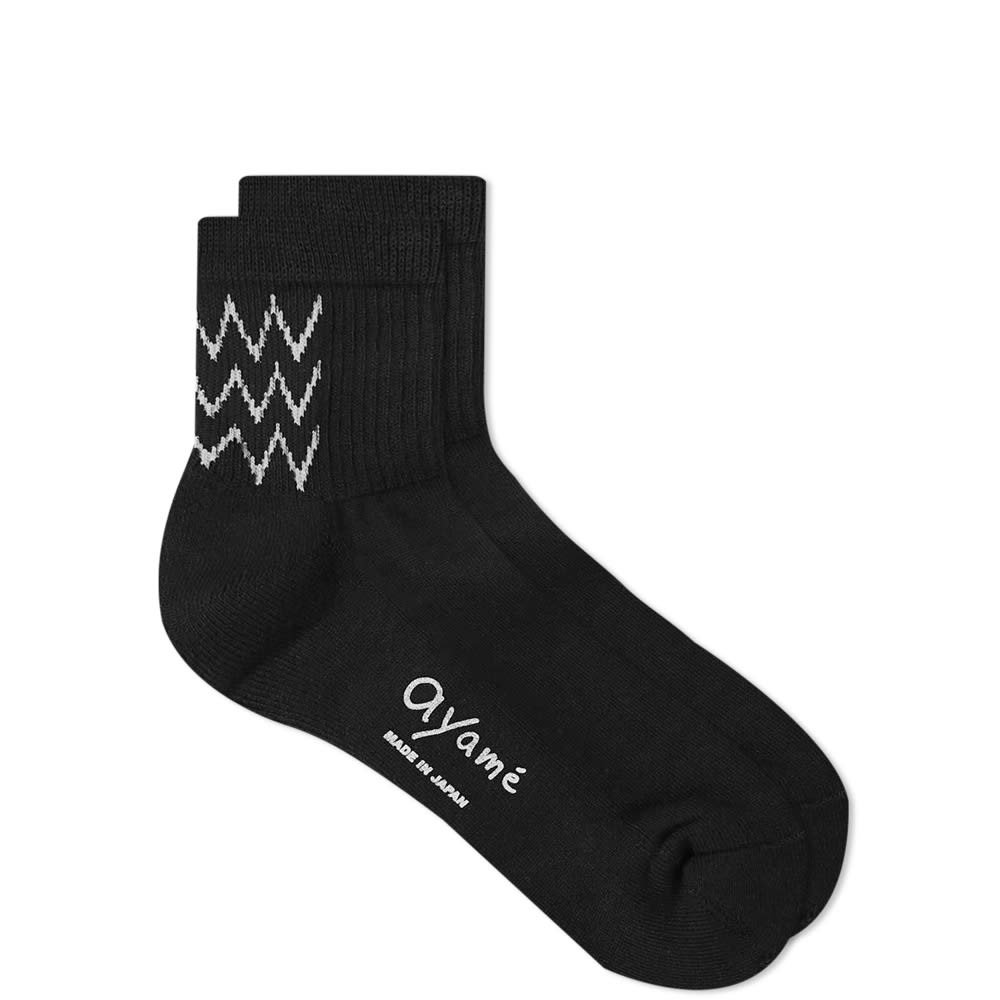 Ayame Socks Chunky Pile Spikes Sock Black & White END. (Global)