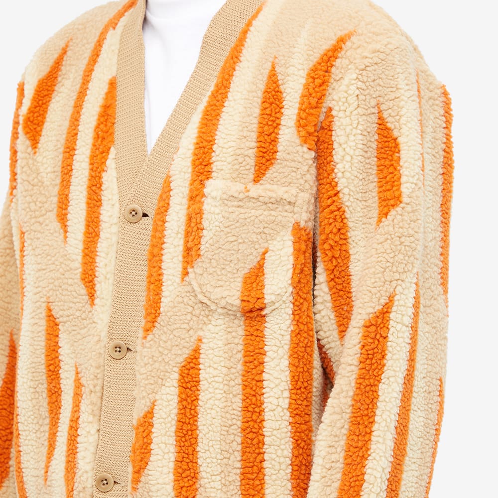 Beams Plus Native Rag Pattern Boa Fleece Cardigan Beige | END. (Global)