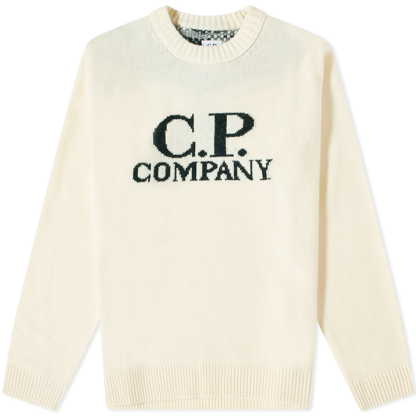 C.P. Company Lambswool Goggle Knit Gauze White END.