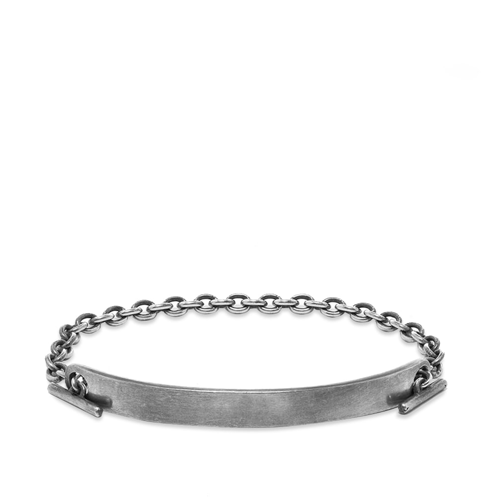 M. Cohen 7mm Fine Scale ID Bar Bracelet Silver END. (Global)