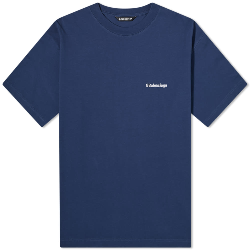 Balenciaga Corporate Logo Tee Nautical 
