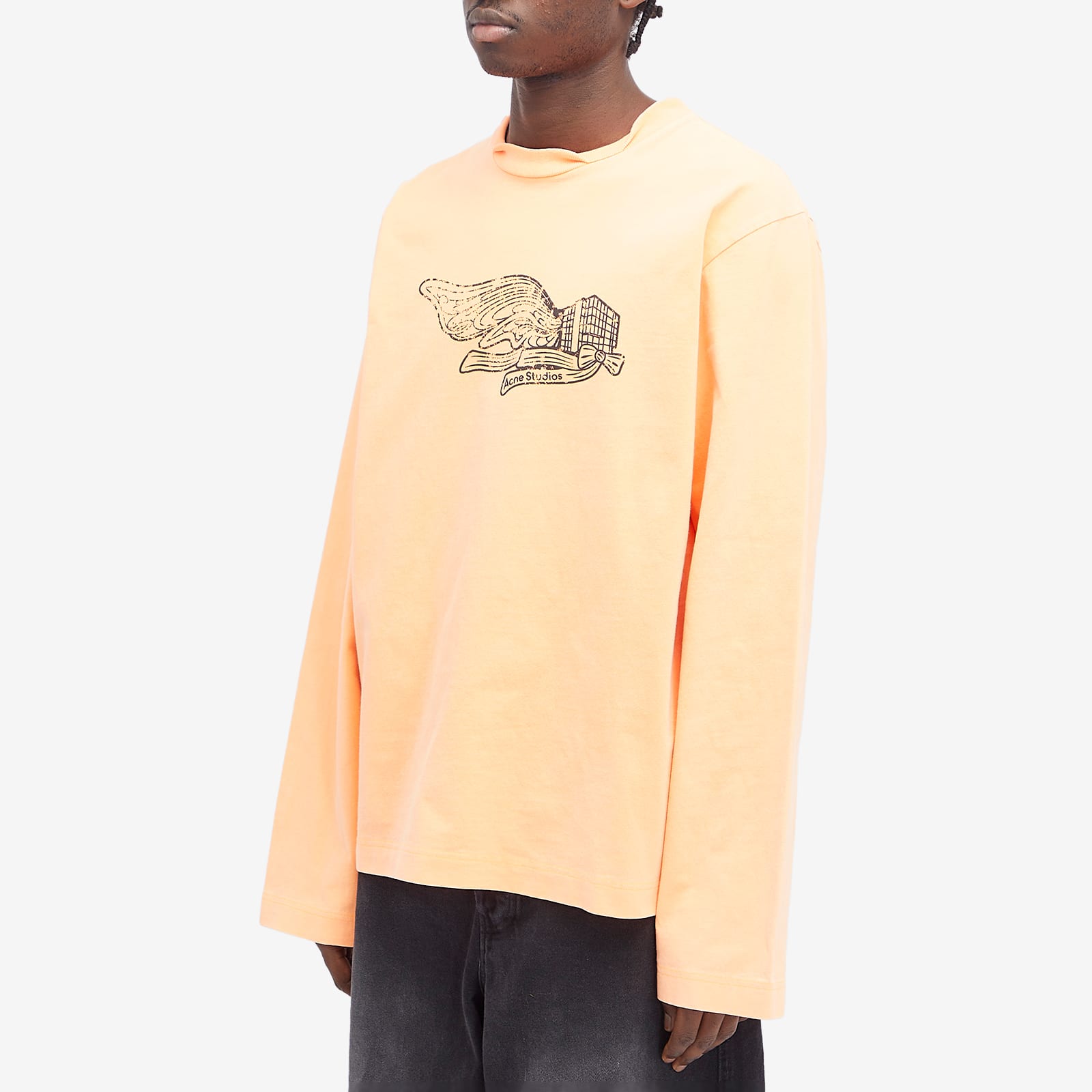 Tシャツ・カットソー Acne Studios / Edden Logo Wings Long Sleeve T-Shirt Acne Studios Edden Logo Wings Long Sleeve T-Shirt Optic