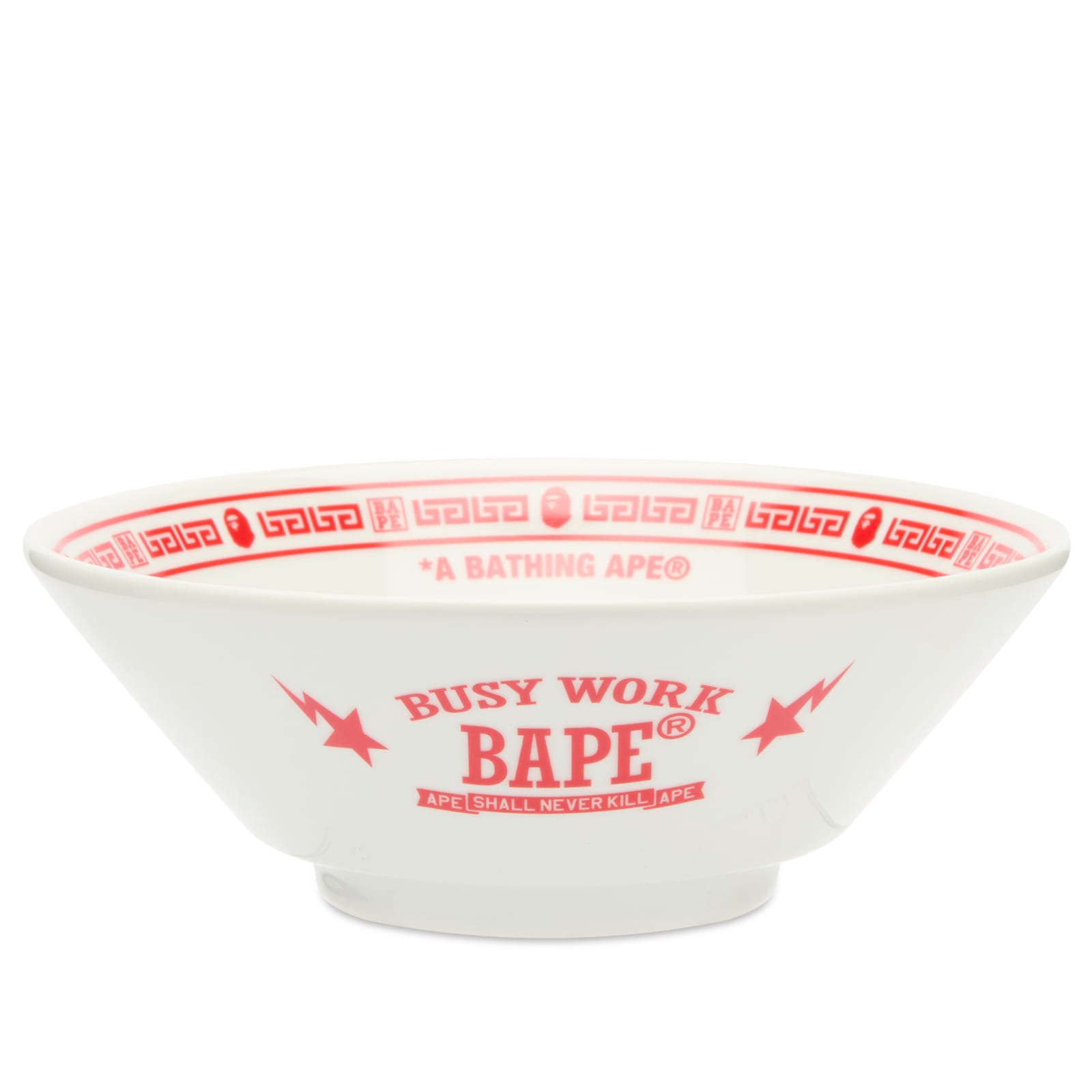A Bathing Ape Men’s Ramen Bowl White