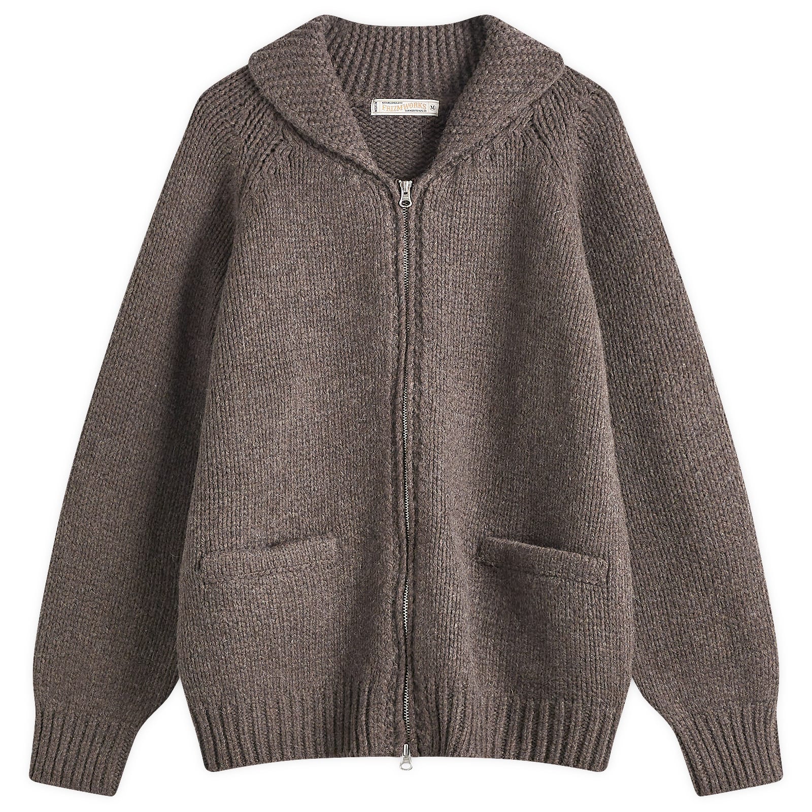FrizmWORKS Cowichan Zip Up Cardigan Sephia | END. (US)