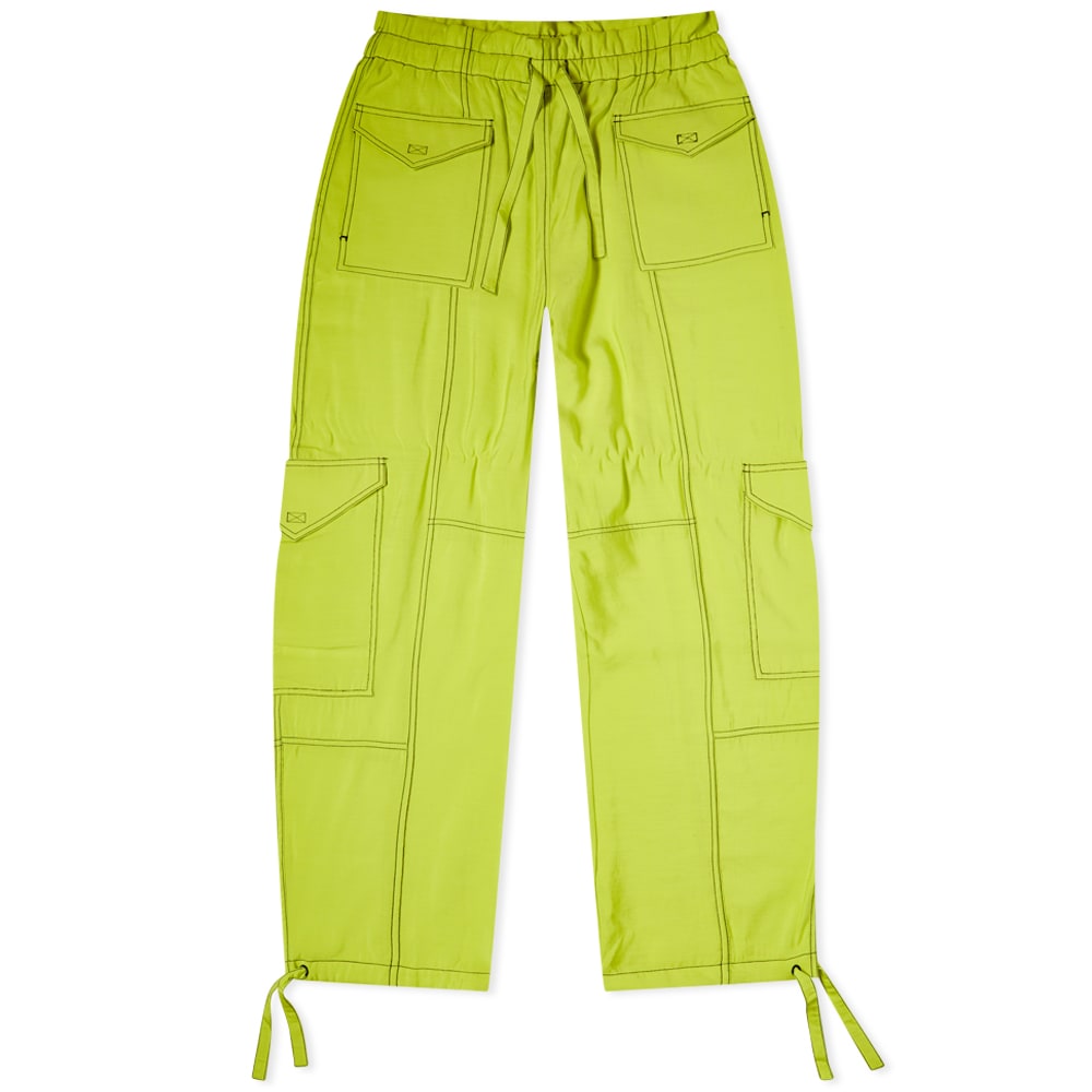 GANNI High Waist Cargo Pocket Pant Sulphur Spring END.
