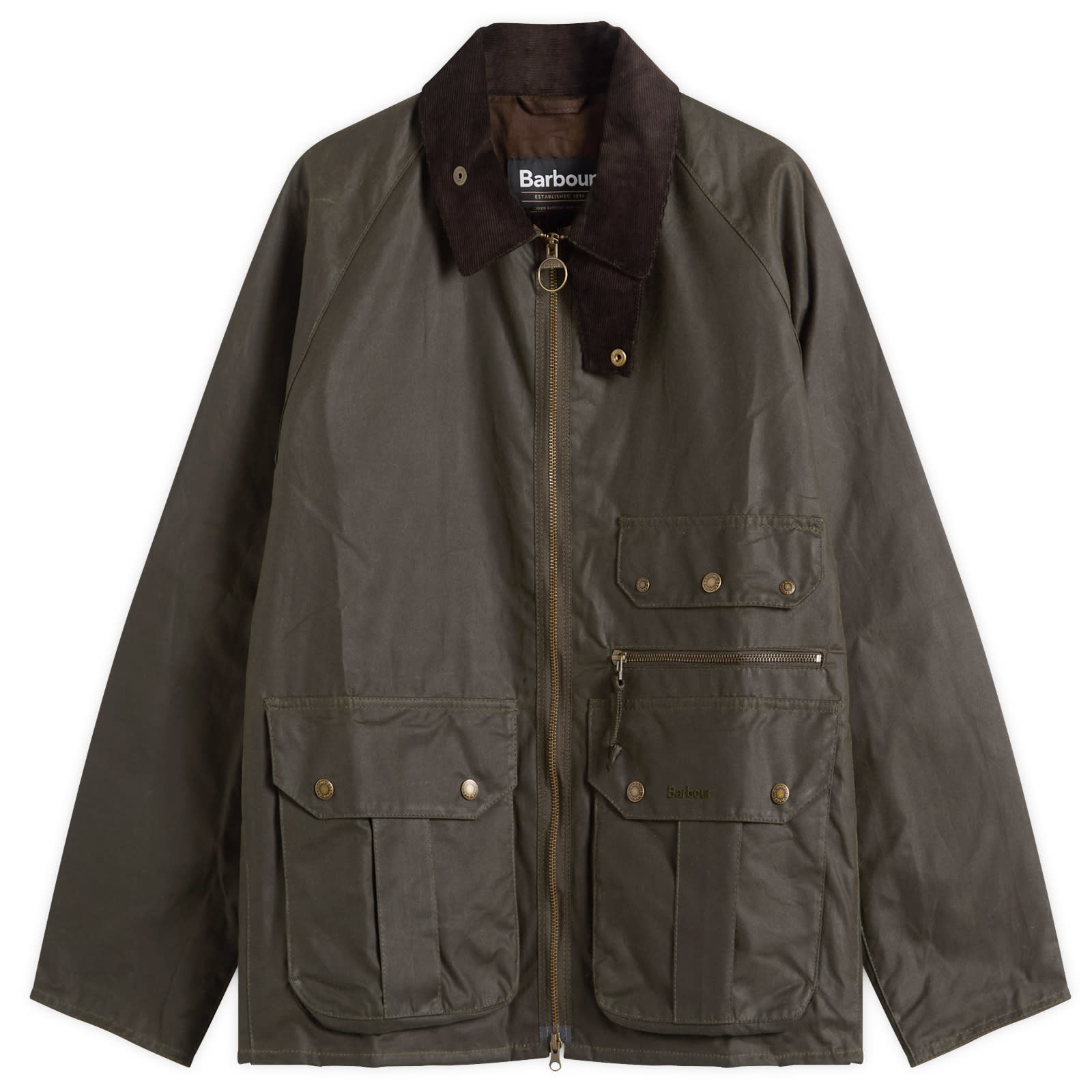 Barbour Men’s Re-Engineered Blackett Spey Wax Jacket Archive Olive